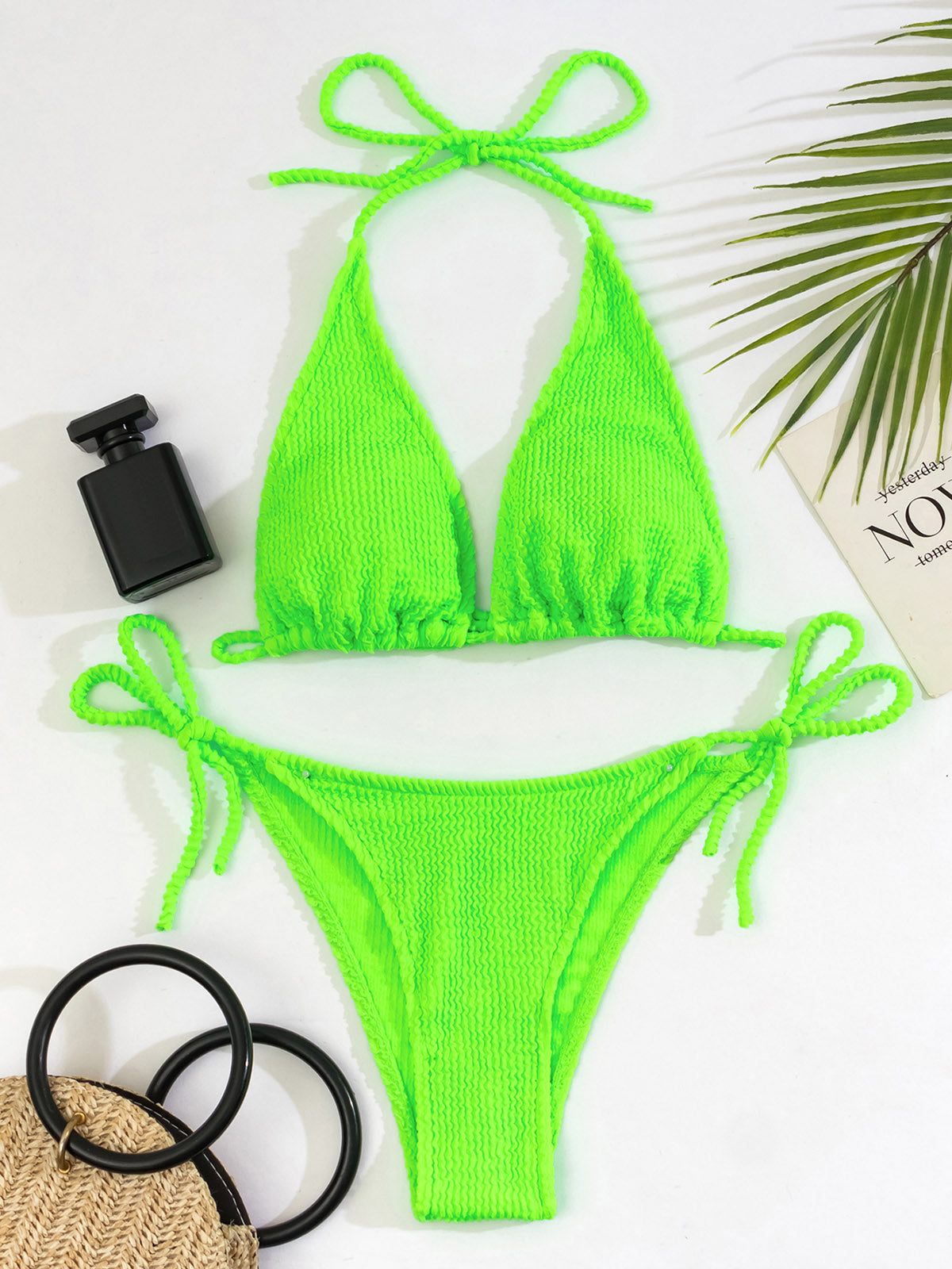 Two Piece Swimsuit Swimwear Solid Bandage Thong Brazilian Bather Micro Bikini Set Beachwear The Clothing Company Sydney