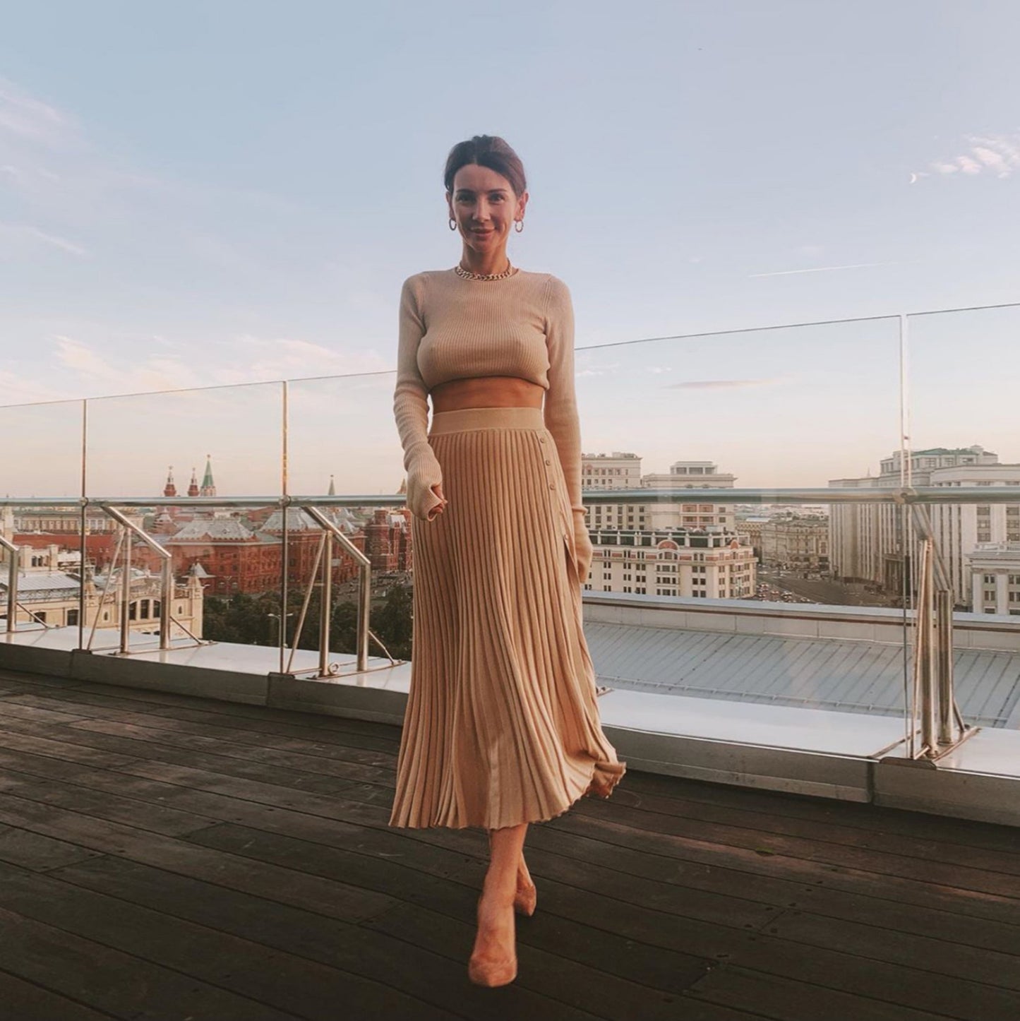 2 Piece Sweater Cropped Top Midi Skirt Matching Set Outfits Button Up Split Skirt Set The Clothing Company Sydney