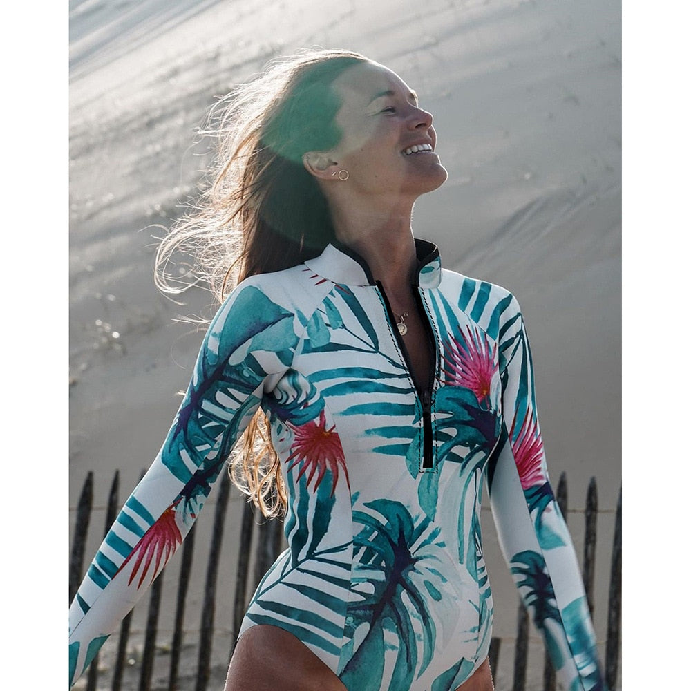 Surf Rashguard Long sleeve swimwear one piece swimsuit Rash Guard swim suit Bathing Suit beach wear Bodysuit Monokini The Clothing Company Sydney