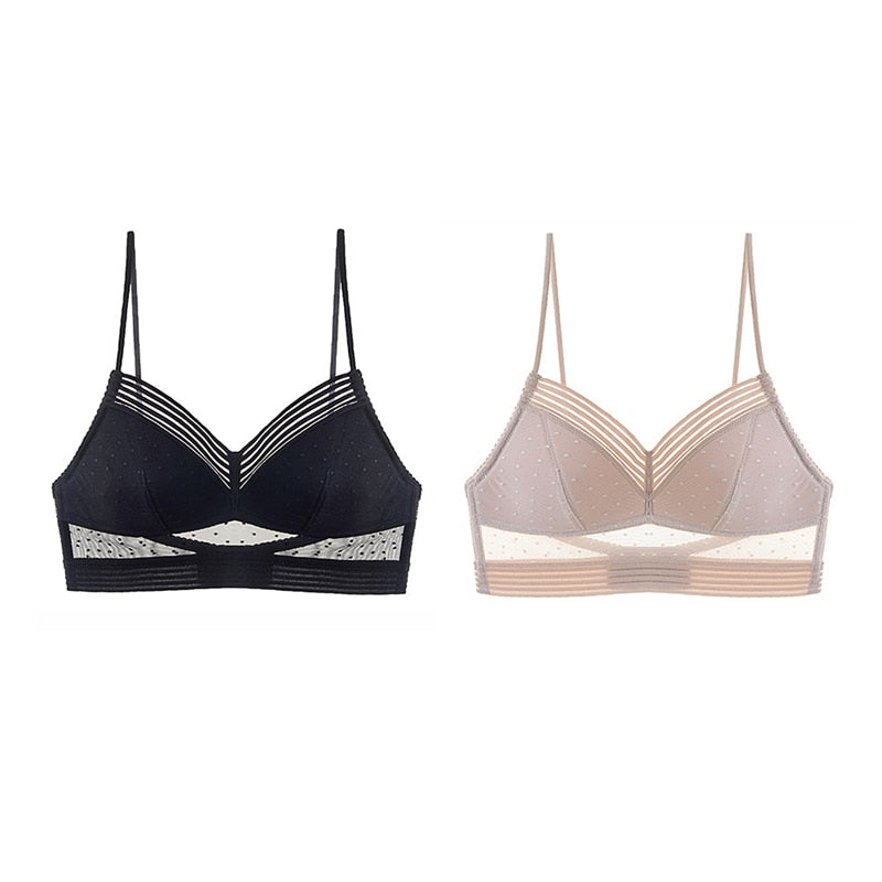 Backless Open Back Bra 1/2PCS Underwear Corset Gather Push Up Lingerie Bralette Tops Purple Invisible Bra The Clothing Company Sydney