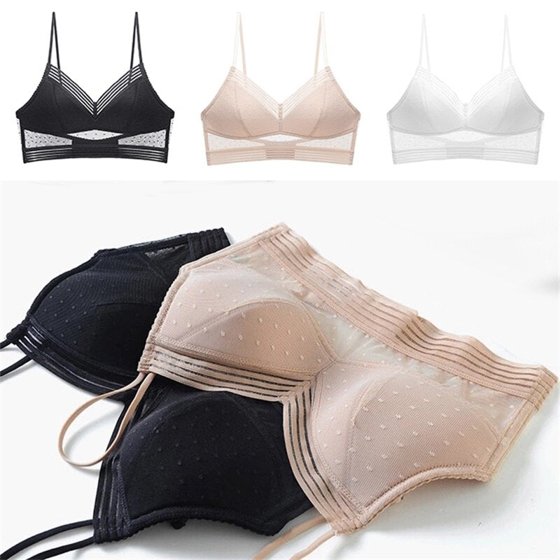 Seamless Bras Plus Size Underwear Thin Lace Mesh U Backless Bralette Top Comfort Wireless Invisible Bra Lingerie The Clothing Company Sydney