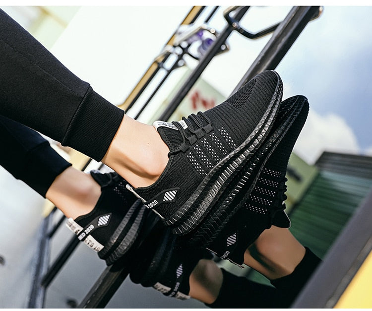 Men's Sneakers Shoes Lightweight Breathable Running Walking Yoga Sports Footwear Soft Sole Lace-up Shoes The Clothing Company Sydney