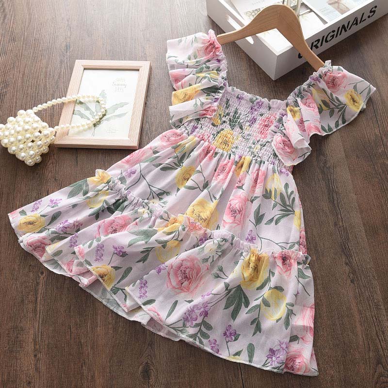 Kids Dresses for Girls Sleeveless Dress Sequined Party Costume Mesh Summer Puffy Rainbow Children Dress The Clothing Company Sydney