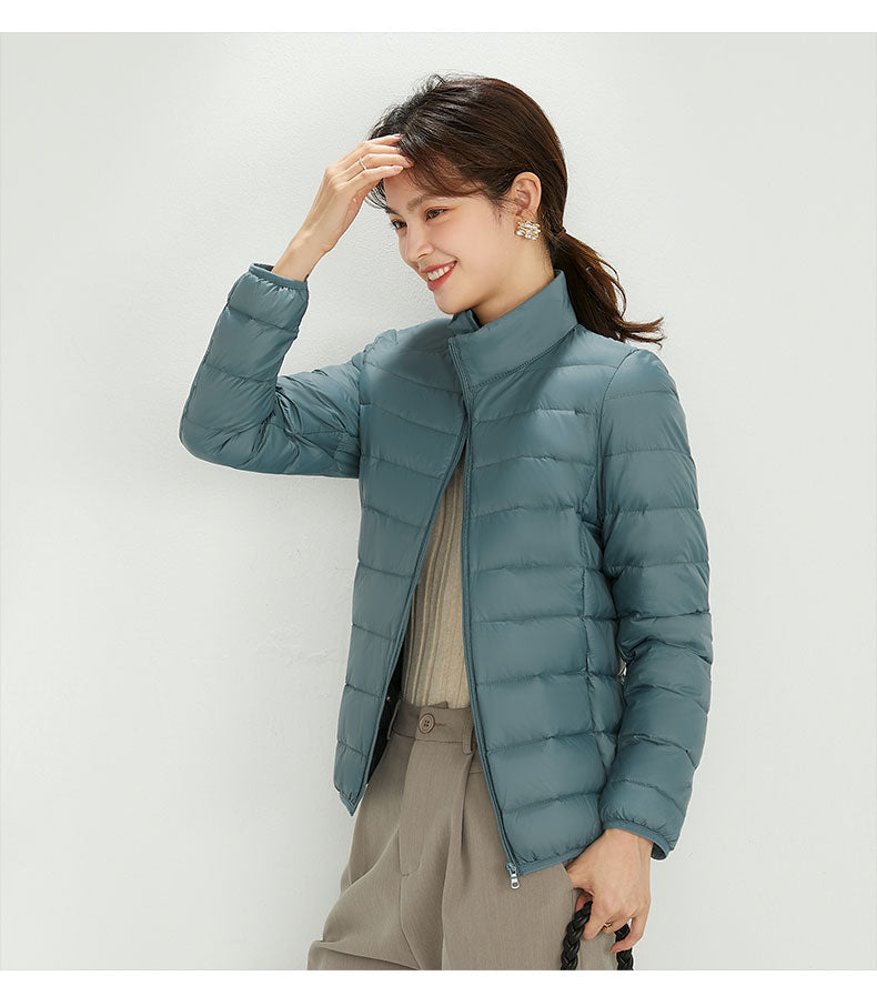 Winter Women's Stand Collar 90% White Duck Down Jacket Ultra Light Down Jackets Slim Long Sleeve Parkas Candy Color Jacket The Clothing Company Sydney
