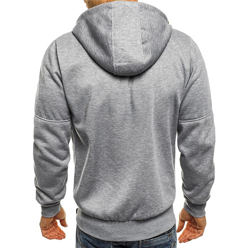 Men's Casual Hoodies Zipper Fashion Hooded Jacket Brand Solid Color Hoodie Sweatshirt The Clothing Company Sydney
