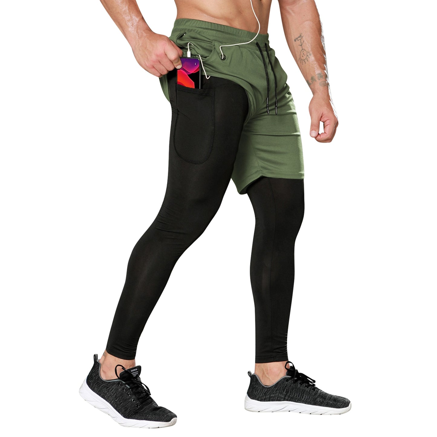 Men's Gym Pants Outdoor Tights Double-Layer Quick Drying Bodybuilding Casual Fitness Running Workout Basketball Sweatpants The Clothing Company Sydney
