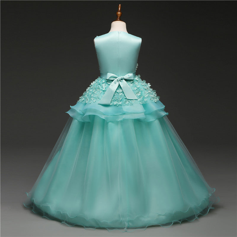 Kid Wedding Dresses for Girls Elegant Flower Princess Long Gown Baby Girl Christmas Dress Size 6 12 14 Years The Clothing Company Sydney