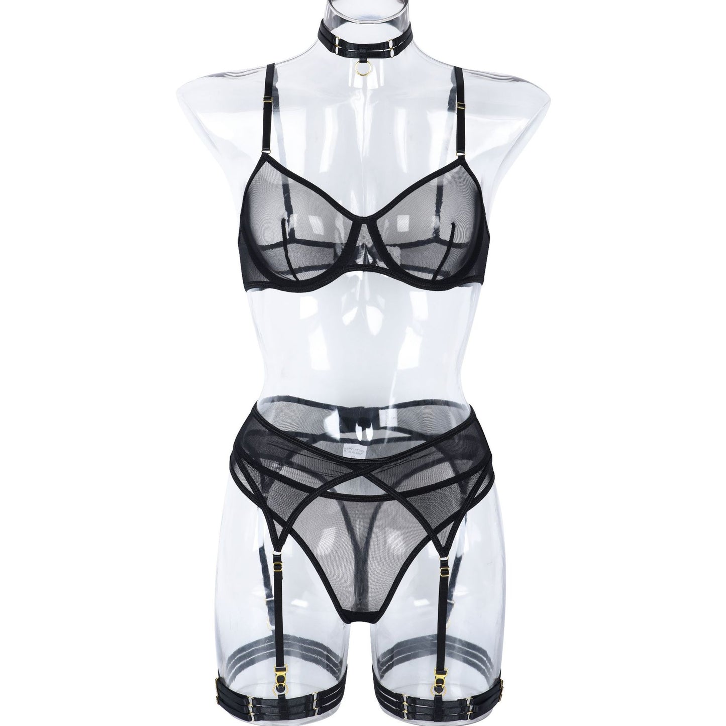 4 Piece Lingerie Underwear Bra Garters Brief Sets Transparent Lace Seamless Panties Set The Clothing Company Sydney