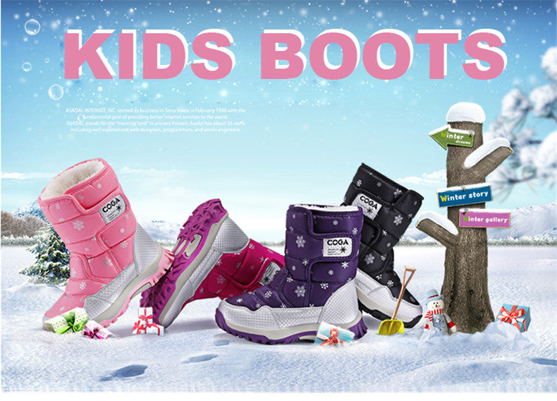 Girls shoes Pink style Kids snow winter warm fur antiskid outsole size 27 to 38 children Boots For Girls The Clothing Company Sydney