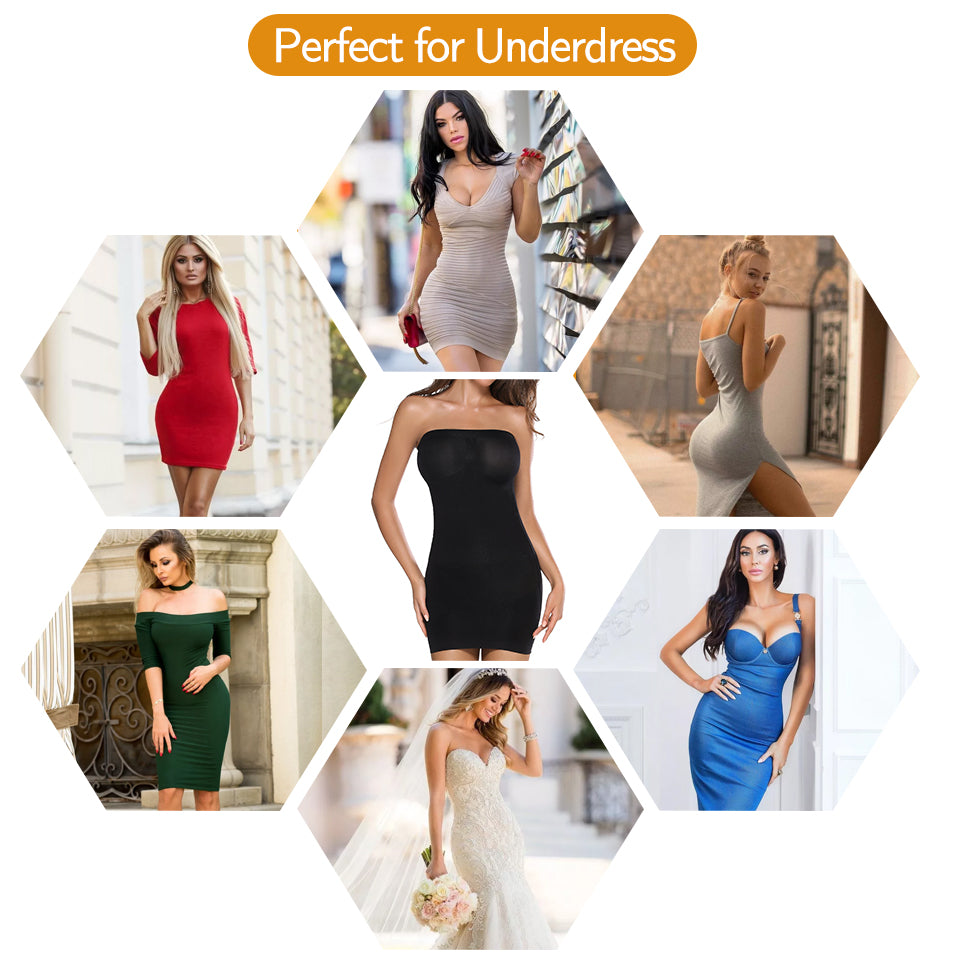 Women Shapewear Strapless Full Slips for Under Dress Tummy Control Slips Skirts Full Body Shaper Seamless Underwear Shaper The Clothing Company Sydney