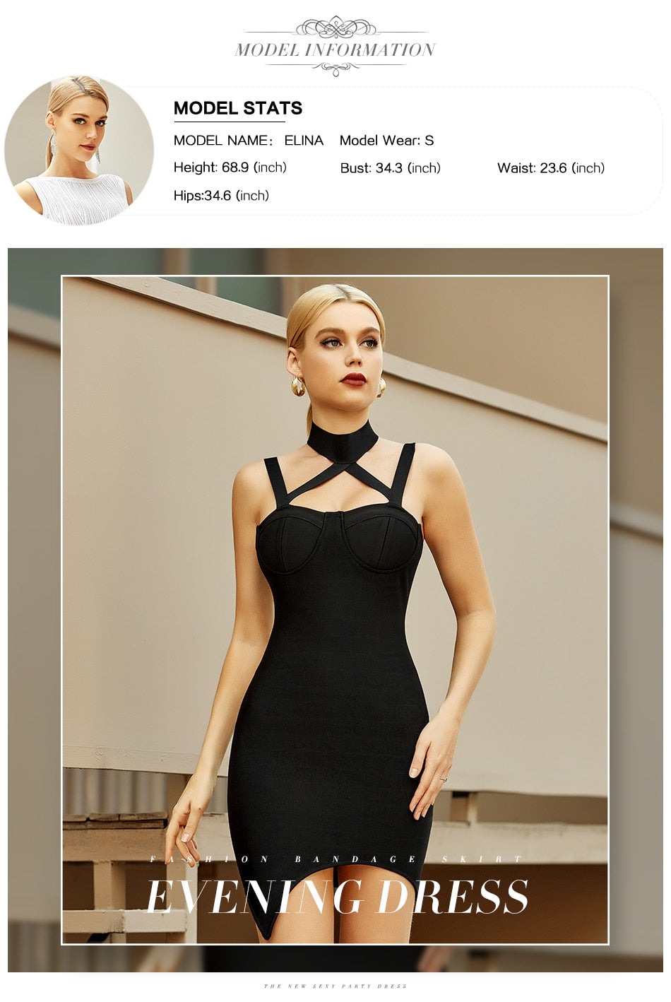 Summer Halter Mini Bandage Dress For Women Sleeveless Black Night Club Celebrity Evening Runway Party Dress The Clothing Company Sydney