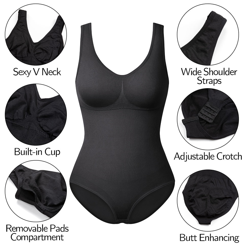 Women Shapewear Bodysuit Waist Trainer Vest Full Body Shaper Bodysuits  Underwear Sexy V Neck Tank Tops The Clothing Company Sydney