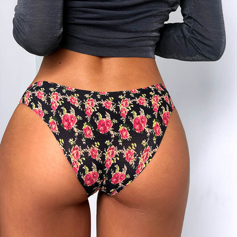 Floral Print Lingerie Panties Low-waist Nylon Panties Seamless Breathable Underwear G String Intimates Briefs The Clothing Company Sydney