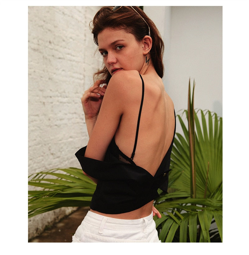 Backless Bra Triangular Women's U-Shape Beauty Back Lingerie Dot Mesh Thin Soft Seamless Bralette Underwear The Clothing Company Sydney