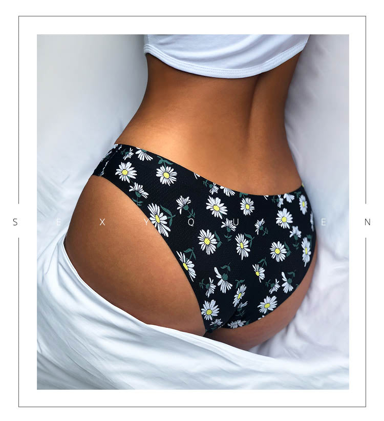 Floral Print Lingerie Panties Low-waist Nylon Panties Seamless Breathable Underwear G String Intimates Briefs The Clothing Company Sydney