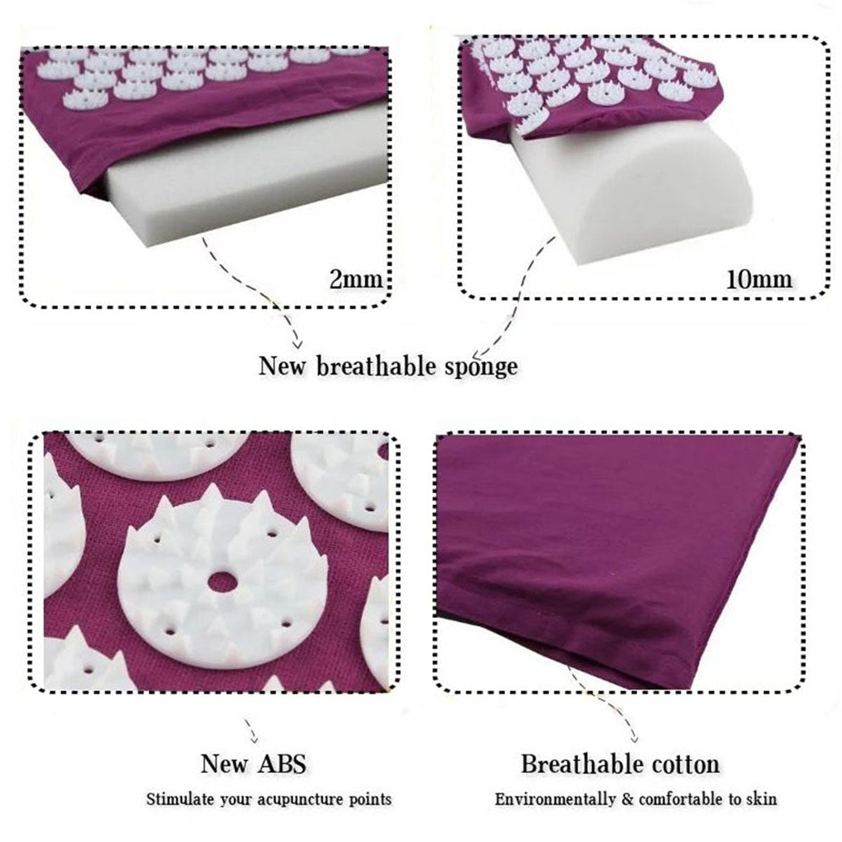 Acupressure Mat Massage Relieve Stress Back Body Pain Spike Cushion Yoga Acupuncture Mat The Clothing Company Sydney