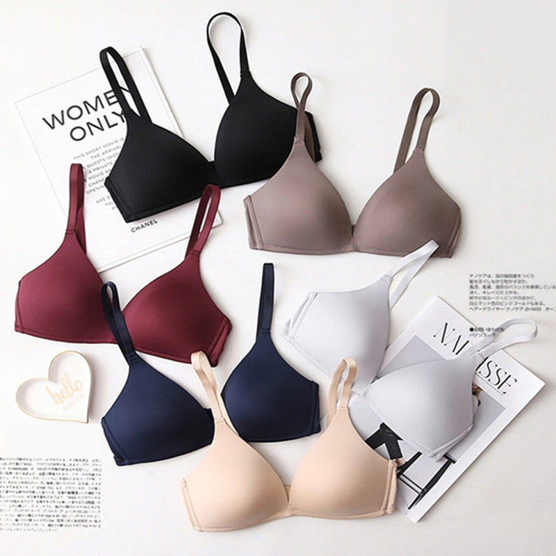 Seamless Bras for Women's Push Up Bras No Wire Brassiere A B Cup Underwear Bralette Three Quarters(3/4 Cup)  Lingerie The Clothing Company Sydney