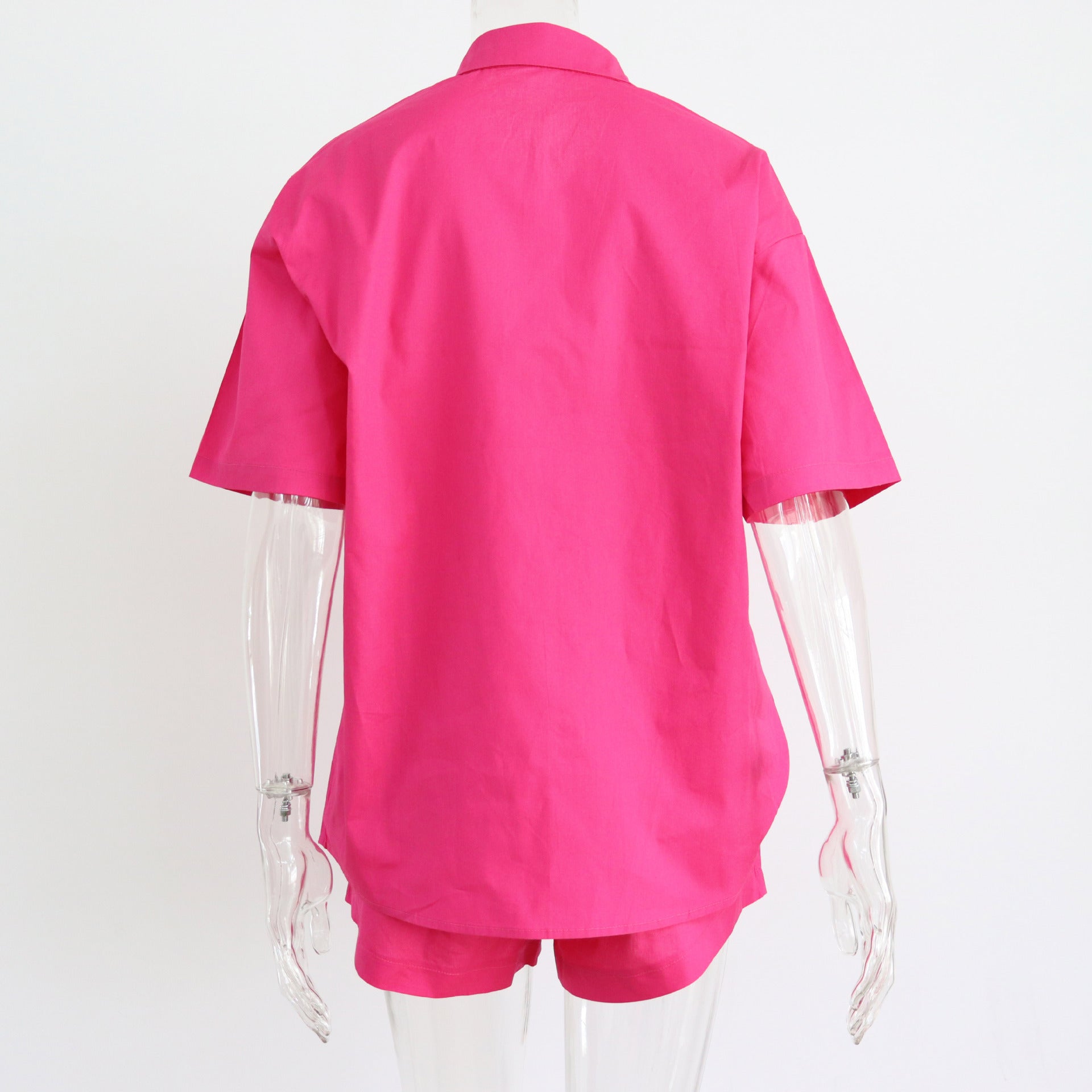 2 Piece Long Sleeve Shirt With Mini Shorts Cotton Stretch Waist Two Pieces Ladies Outfits Blouses Fashion Set The Clothing Company Sydney