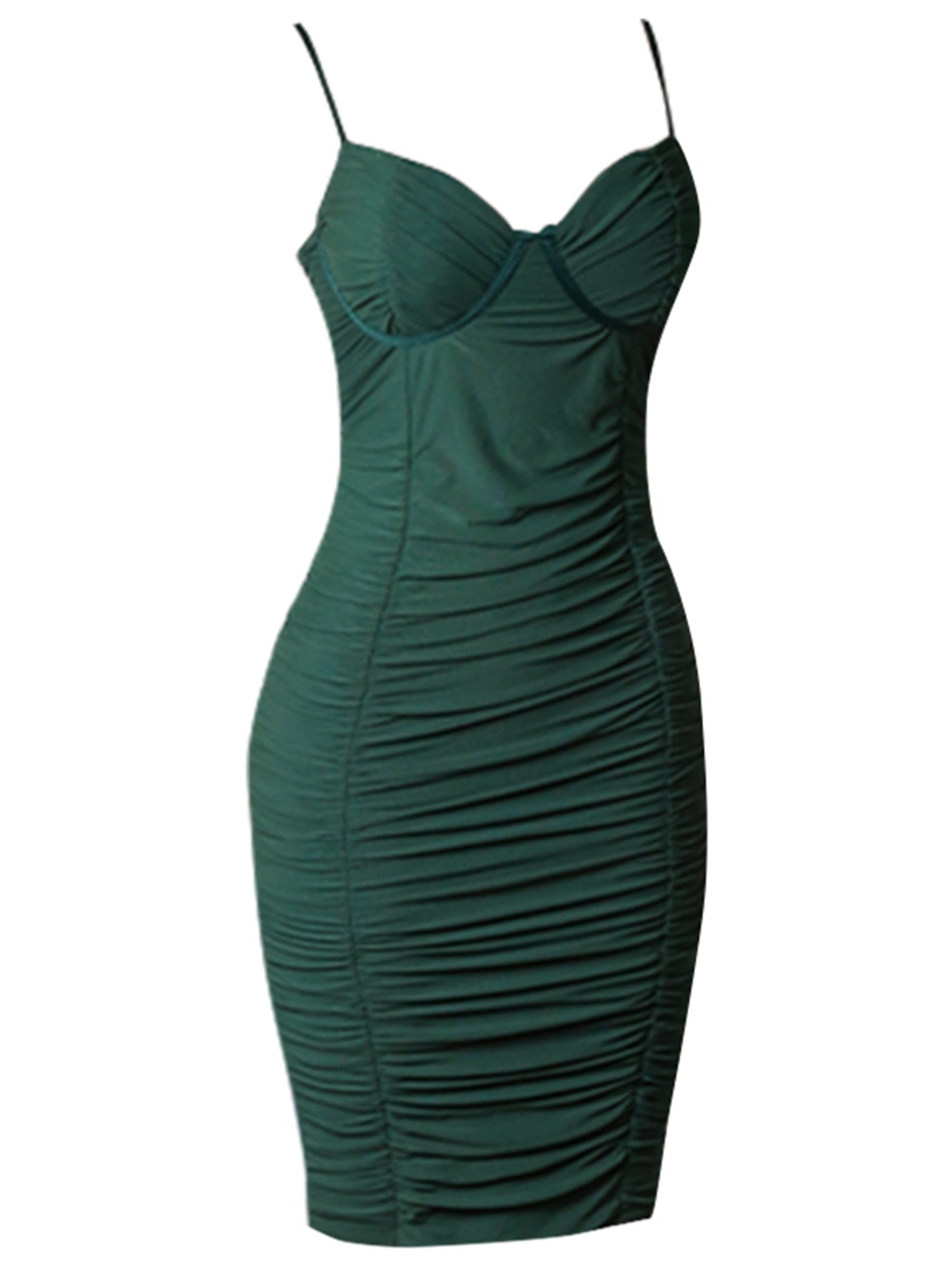 Spaghetti Strap Green Bandage Dress Summer Night Club V Neck Draped Evening Celebrity Party Dresses Outfits The Clothing Company Sydney