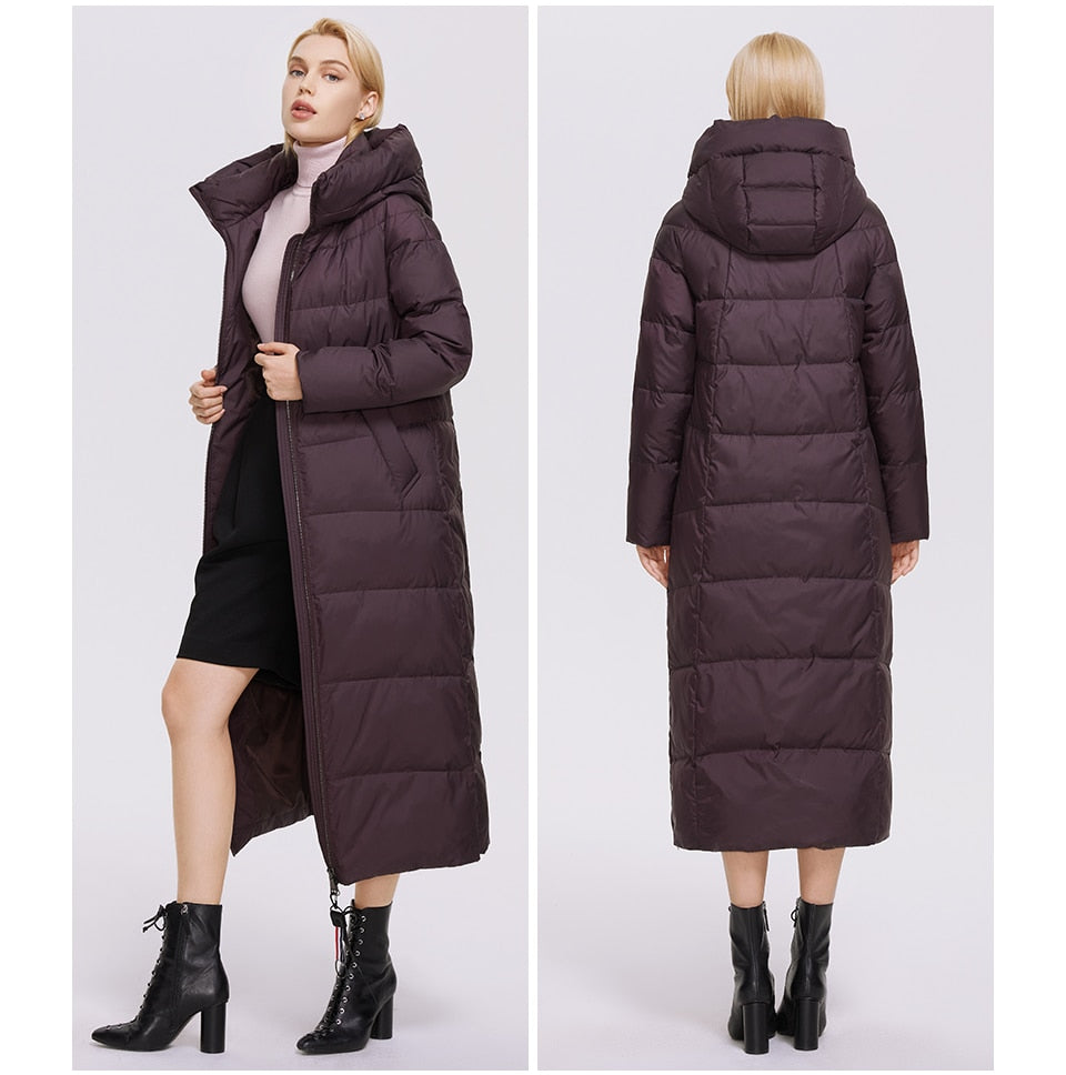 Winter Women's Outwear Parka Super Long Warm And Windproof Zipper Cotton Coat Winter Jackets The Clothing Company Sydney