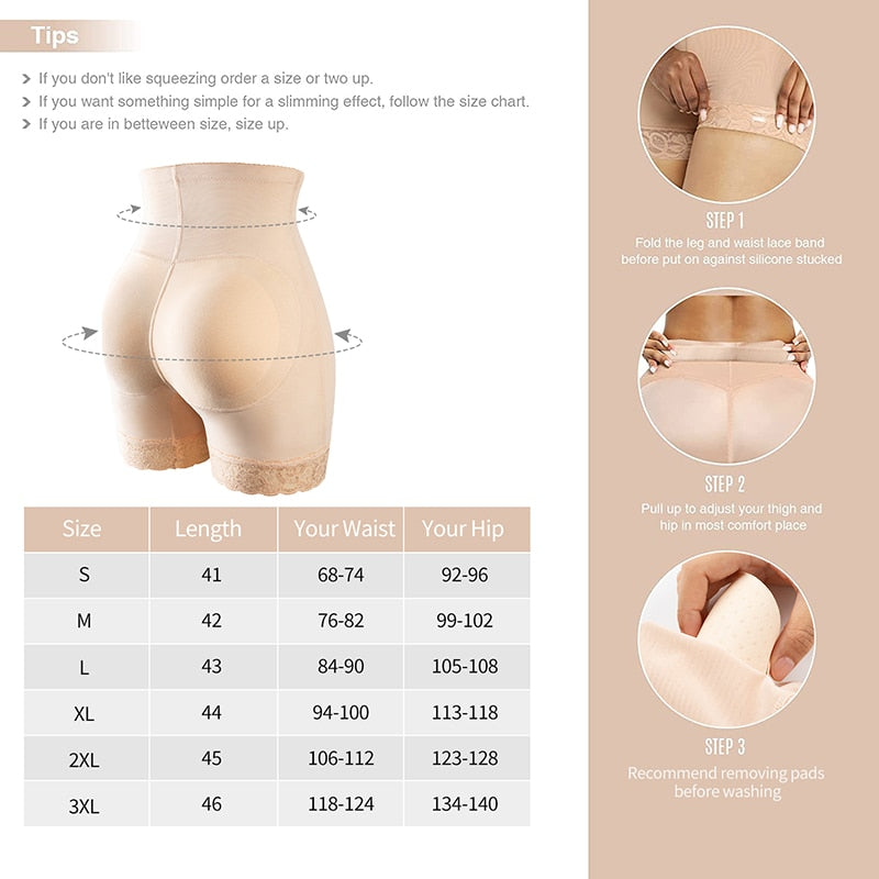 Women's Butt Lifter Hip Enhancer Booty Padded Underwear High Waist Seamless Push Up Buttocks Body Shaper Panties Boyshort The Clothing Company Sydney