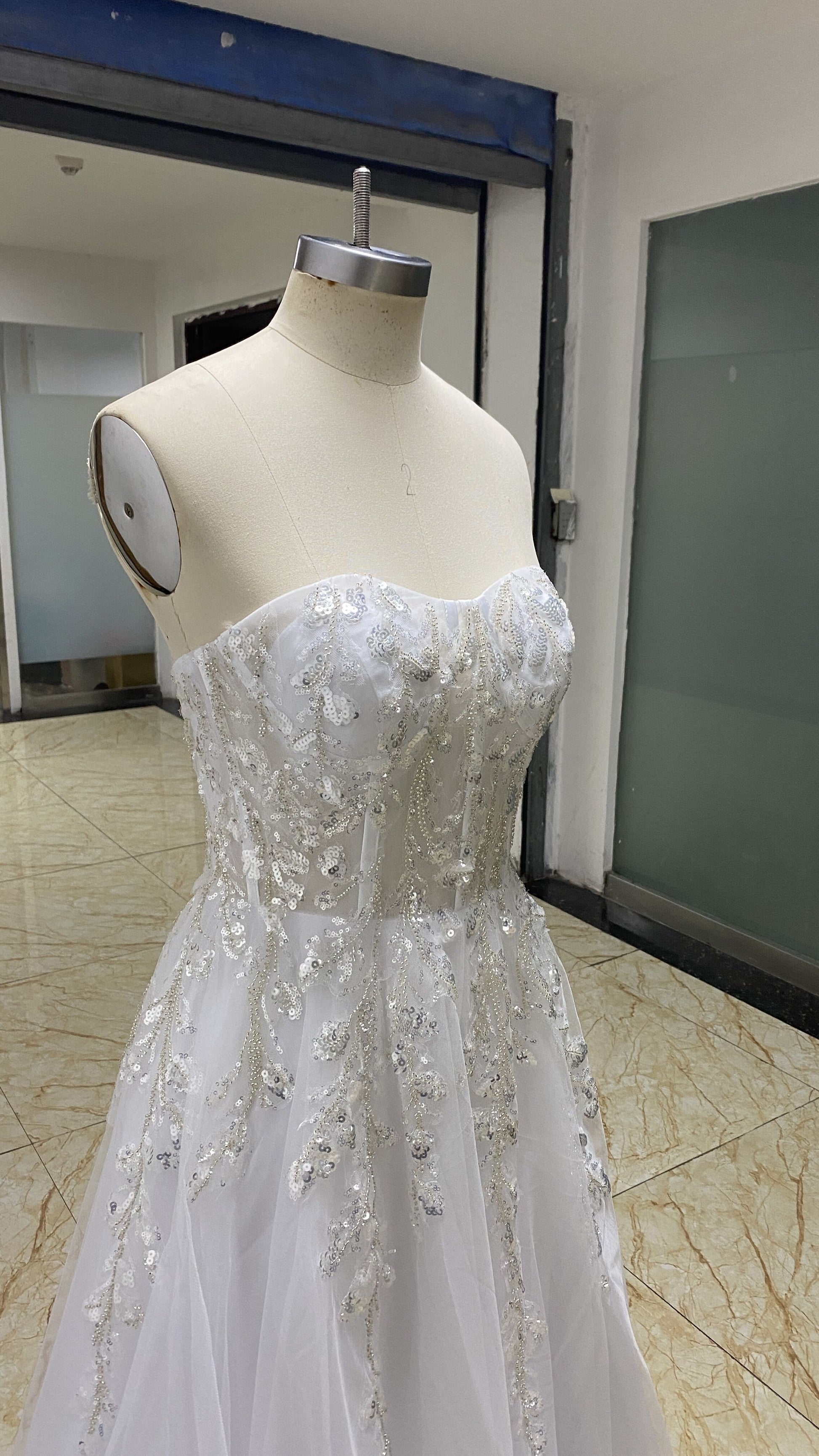 Beach Wedding Dresses For Bride Elegant Lace Boho Wedding Gowns Strapless Sleeveless High Split Princess Dresses The Clothing Company Sydney