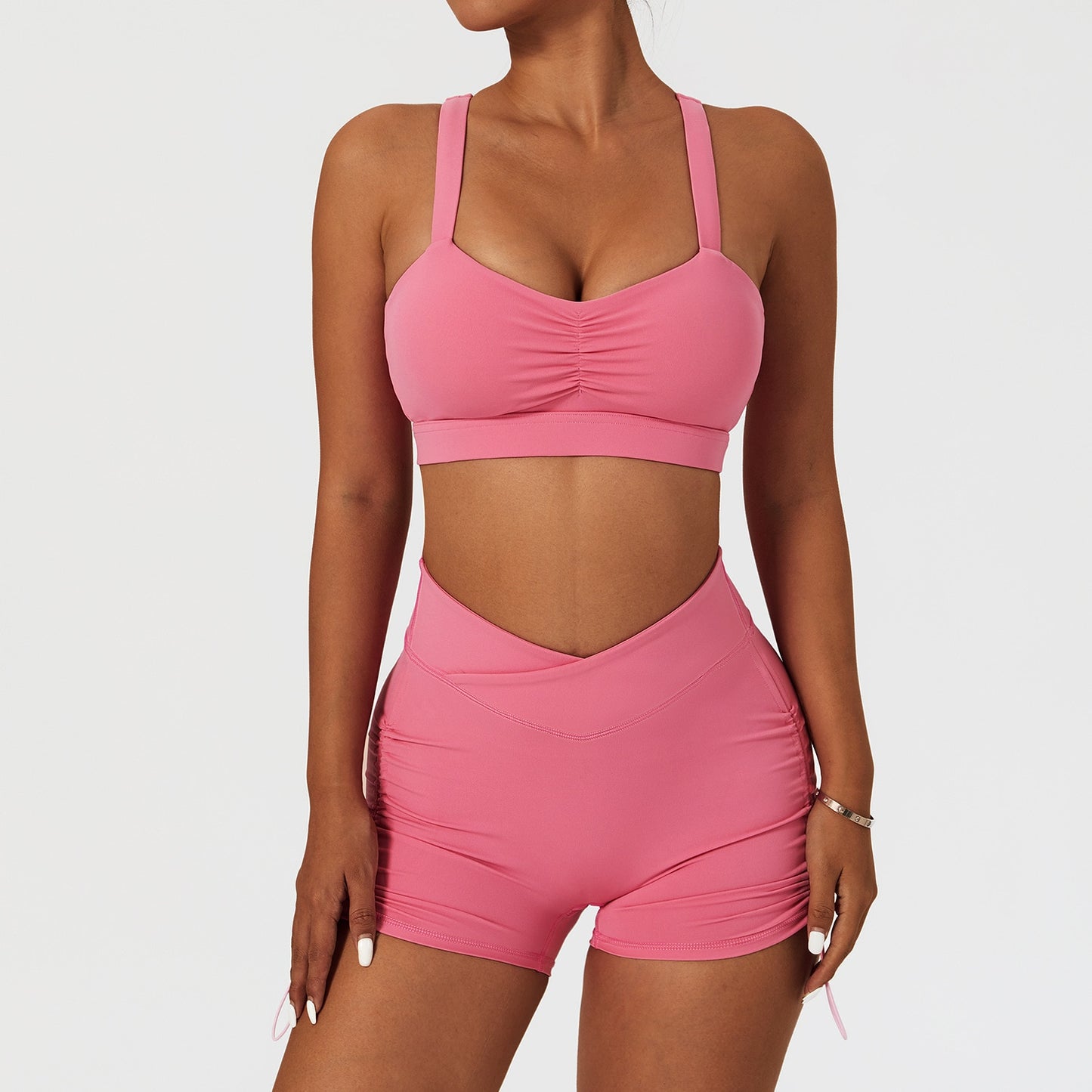 2 Piece Women's Yoga Set Workout Shirts Sport Pants Bra Gym Suits Fitness Shorts Crop Top High Waist Running Leggings Sports Sets The Clothing Company Sydney
