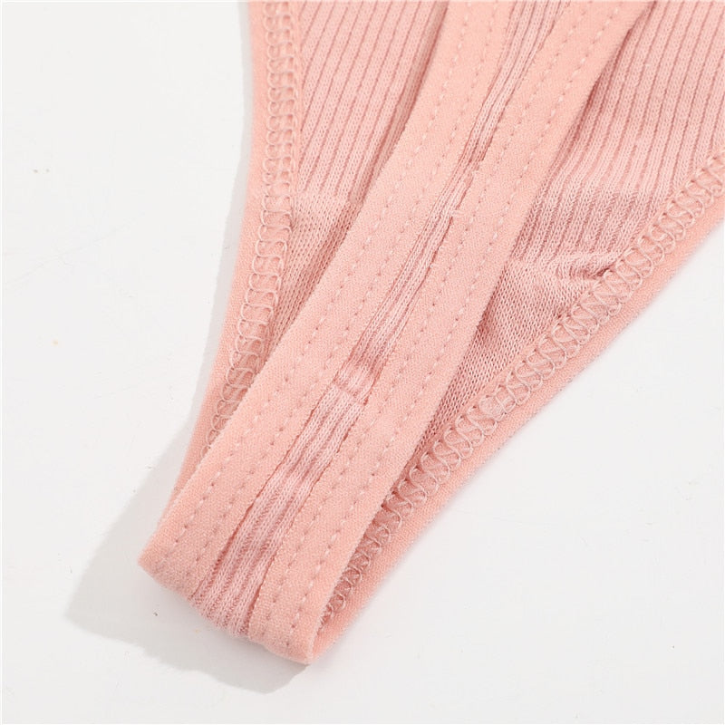 4 Pack set V-Waist Women Cotton G-string Lace Lingerie Panties Thongs Femme Underwear Underpant Intimates The Clothing Company Sydney