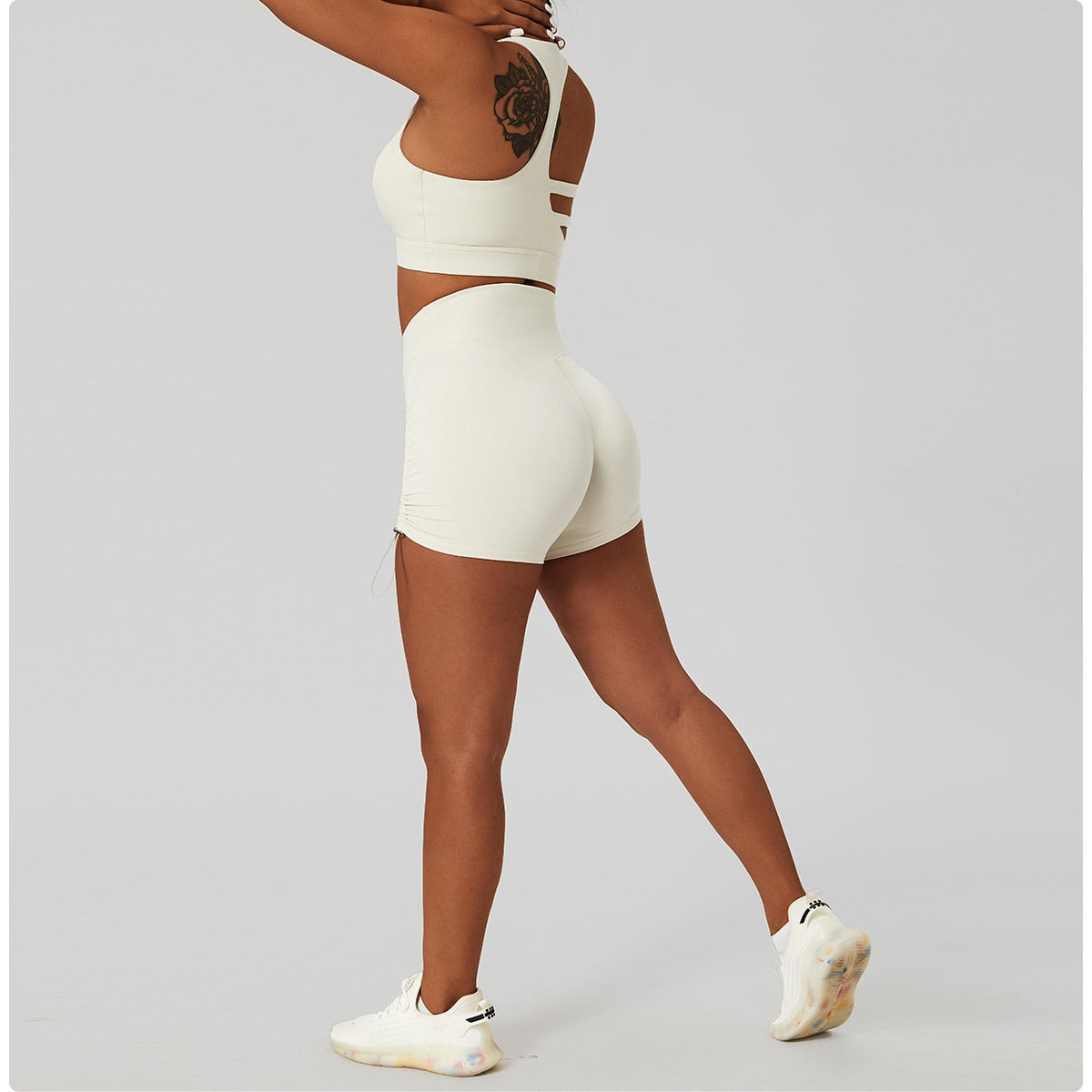 2 Piece Women's Yoga Set Workout Shirts Sport Pants Bra Gym Suits Fitness Shorts Crop Top High Waist Running Leggings Sports Sets The Clothing Company Sydney