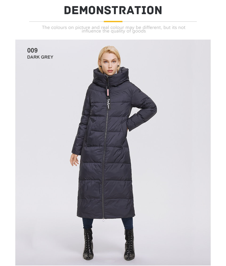 Winter Women's Outwear Parka Super Long Warm And Windproof Zipper Cotton Coat Winter Jackets The Clothing Company Sydney