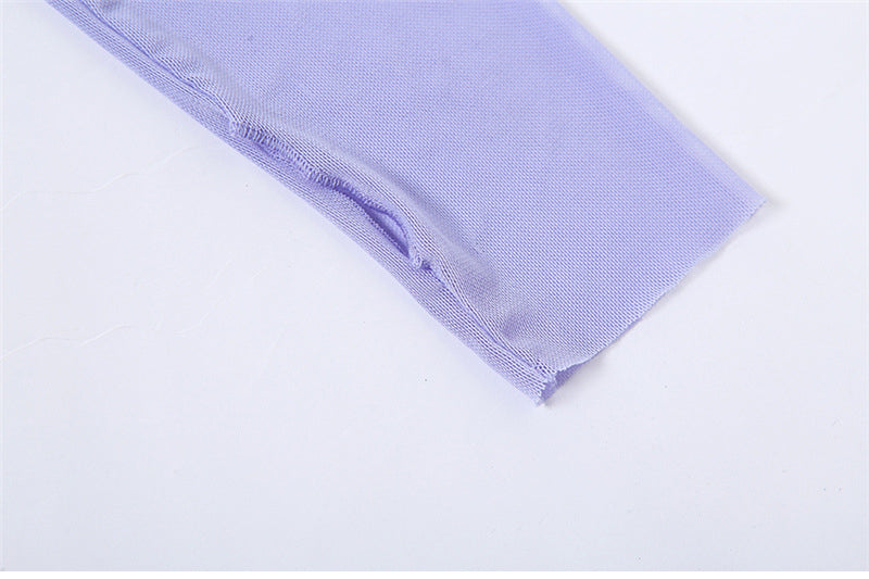 Summer Long Sleeve Crop Top T-shirt Bustier Corset And Mesh Top Two Piece Tee Shirt Sexy Fashion Y2K Top The Clothing Company Sydney