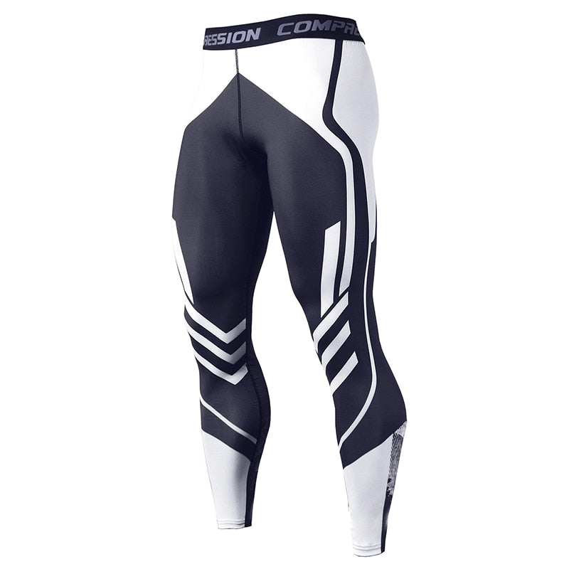 Running Compression Leggings Men's Sports Quick-drying Tights Stretchy Training Pants Gym Fitness Print Men Jogger The Clothing Company Sydney