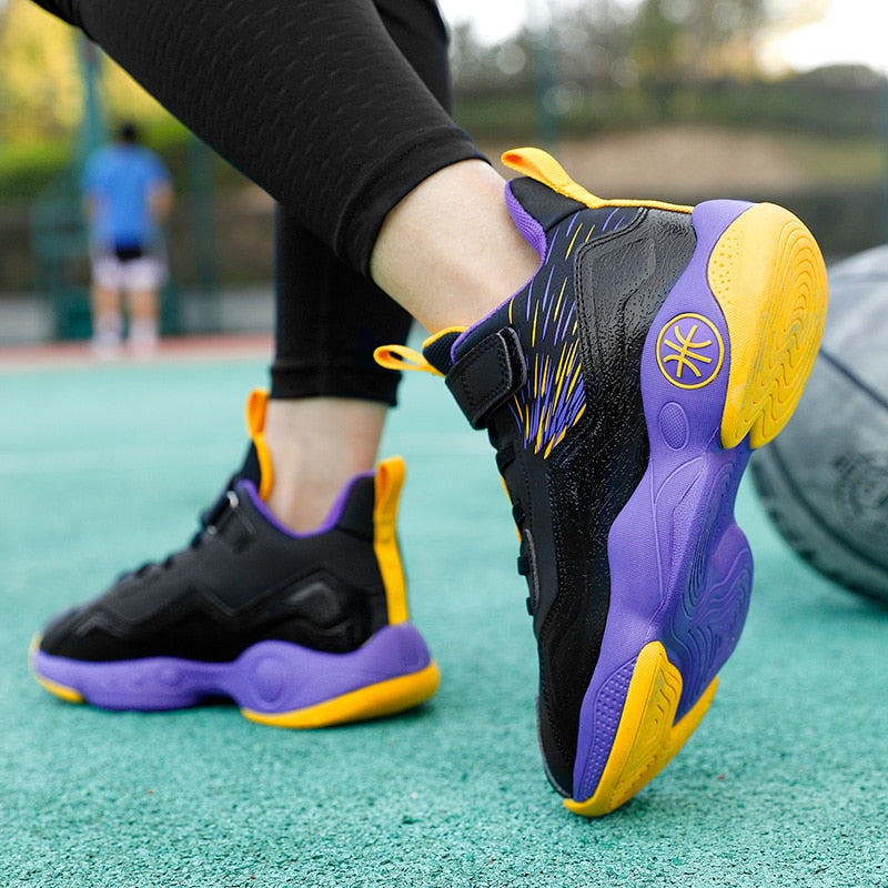 Sports shoes boys basketball shoes boys high top shockproof children's sports shoes girls non-slip basketball shoes The Clothing Company Sydney