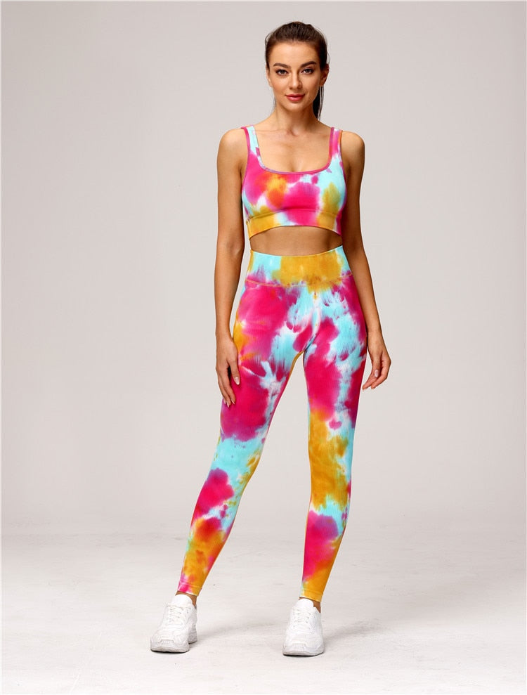 Printed 2 Piece Seamless Yoga Set Gym Clothing Workout Tracksuit Gym Set High Waist Sport Outfit Yoga Fitness Suit Activewear The Clothing Company Sydney