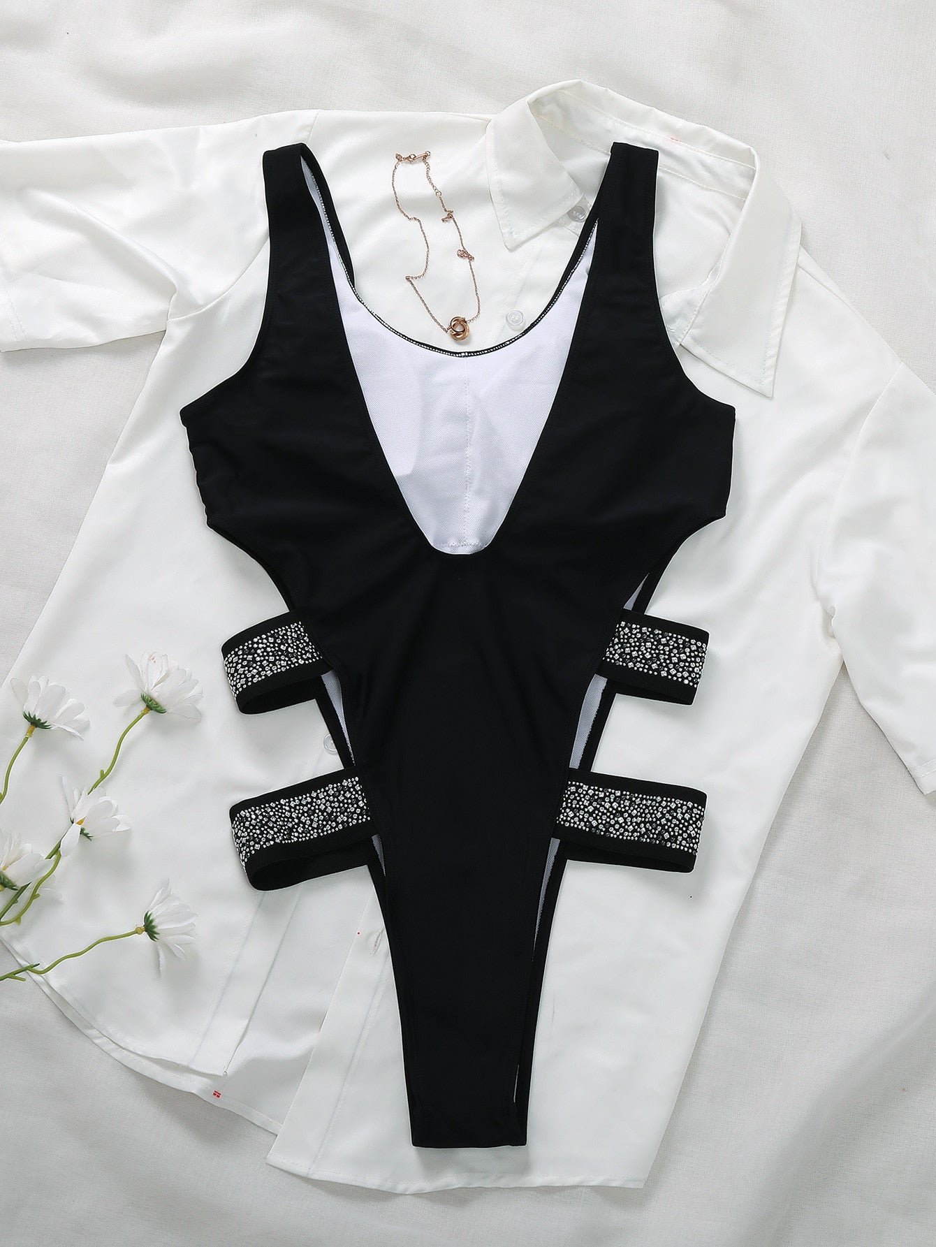 Monokini Swimwear Backless One Piece Thongs Swimsuit Solid Brazilian Beach Wear The Clothing Company Sydney