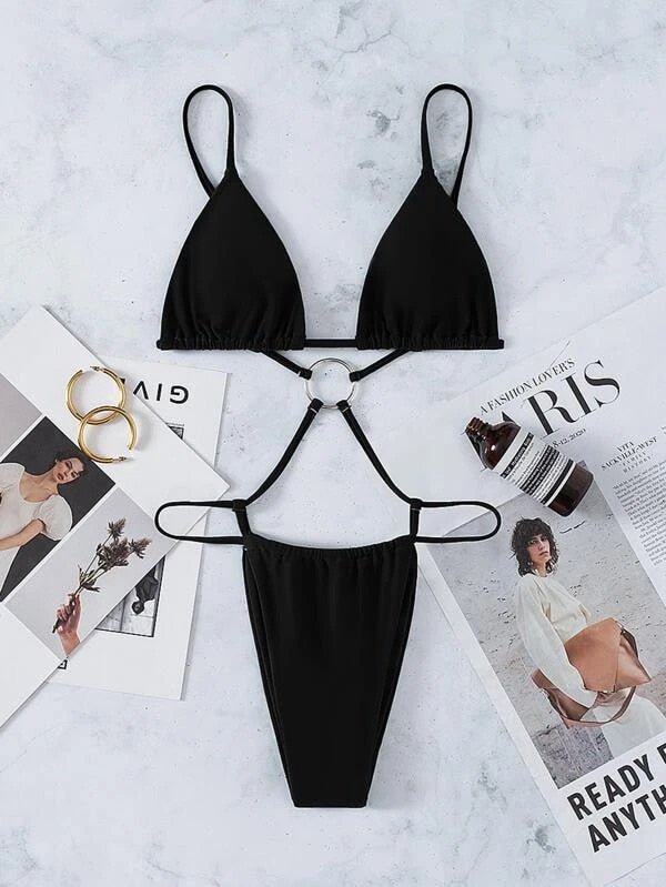 One Piece Swimsuit Women G String Shiny Swimwear Micro Thong Monokini Bather Backless Bathing Suit Swim wear The Clothing Company Sydney