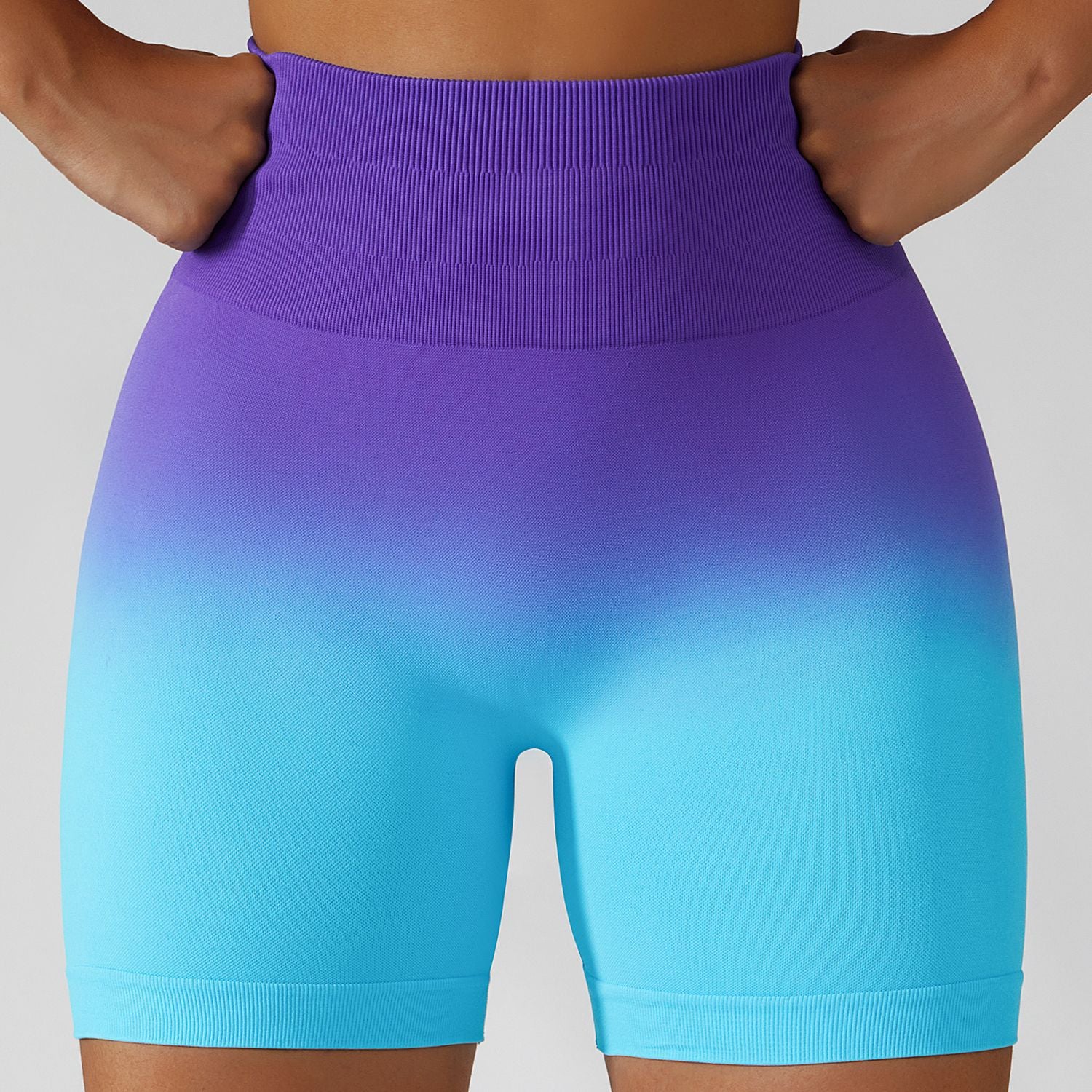 Gradient Seamless Yoga Shorts Gym Running Workout Tight Sports Shorts High Waist Elastic Butt Lifting Fitness Pants Shorts The Clothing Company Sydney