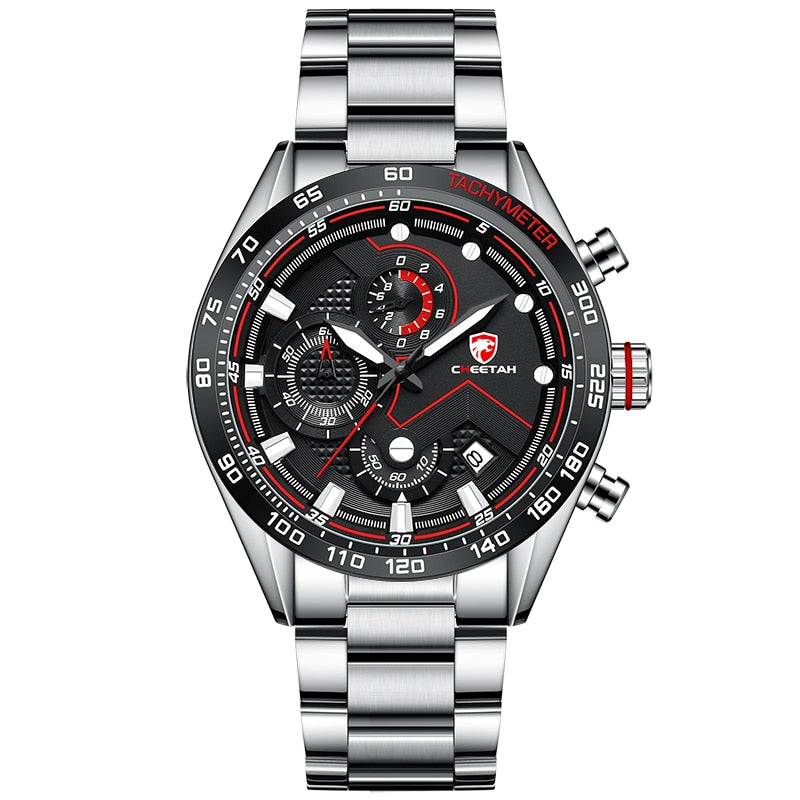 CHEETAH Men's Top Luxury Brand Stainless Steel Business Quartz Watches Chronograph Casual Sport Wrist Watches for Men The Clothing Company Sydney