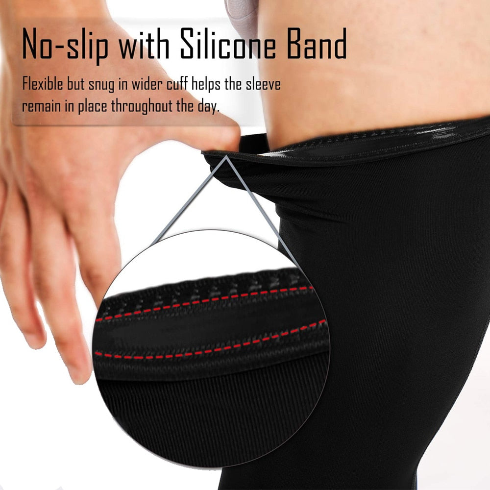 Sports Anti-slip Full Length Compression Leg Sleeves Calf Shin Splint Support Protector for Cycling Running Basketball Golf Sleeve The Clothing Company Sydney