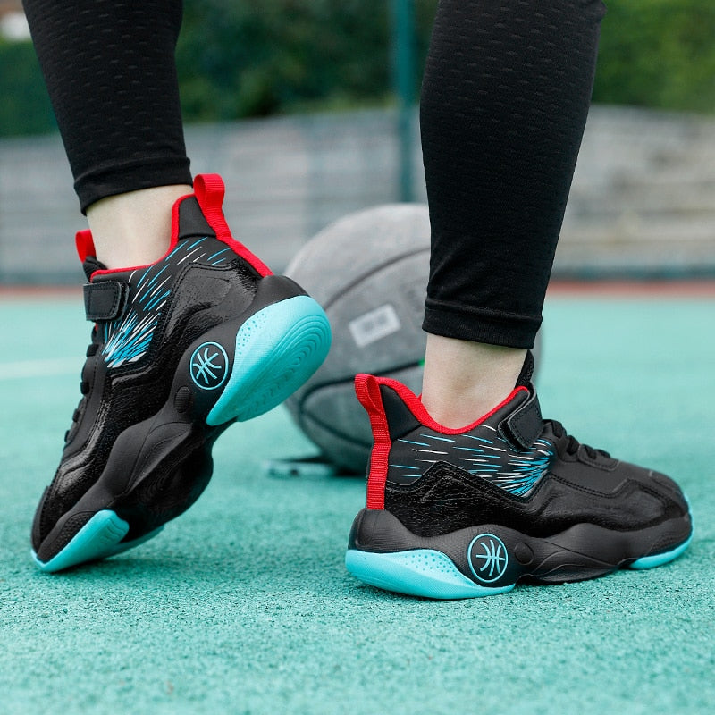 Sports shoes boys basketball shoes boys high top shockproof children's sports shoes girls non-slip basketball shoes The Clothing Company Sydney