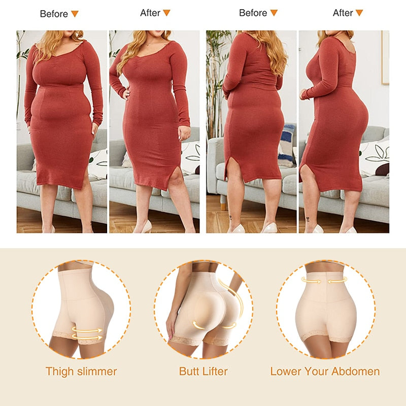 Women's Butt Lifter Hip Enhancer Booty Padded Underwear High Waist Seamless Push Up Buttocks Body Shaper Panties Boyshort The Clothing Company Sydney