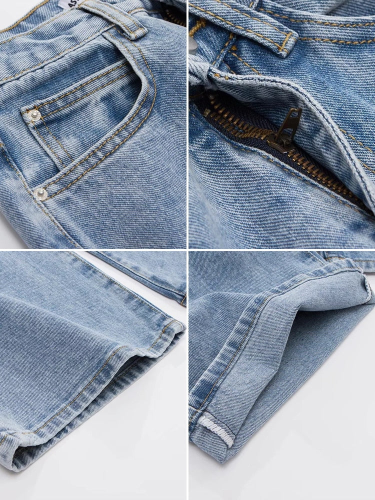 Y2k Wide Leg Pants High Waist Mom Jeans Fashion Denim Trousers Blue Jeans The Clothing Company Sydney
