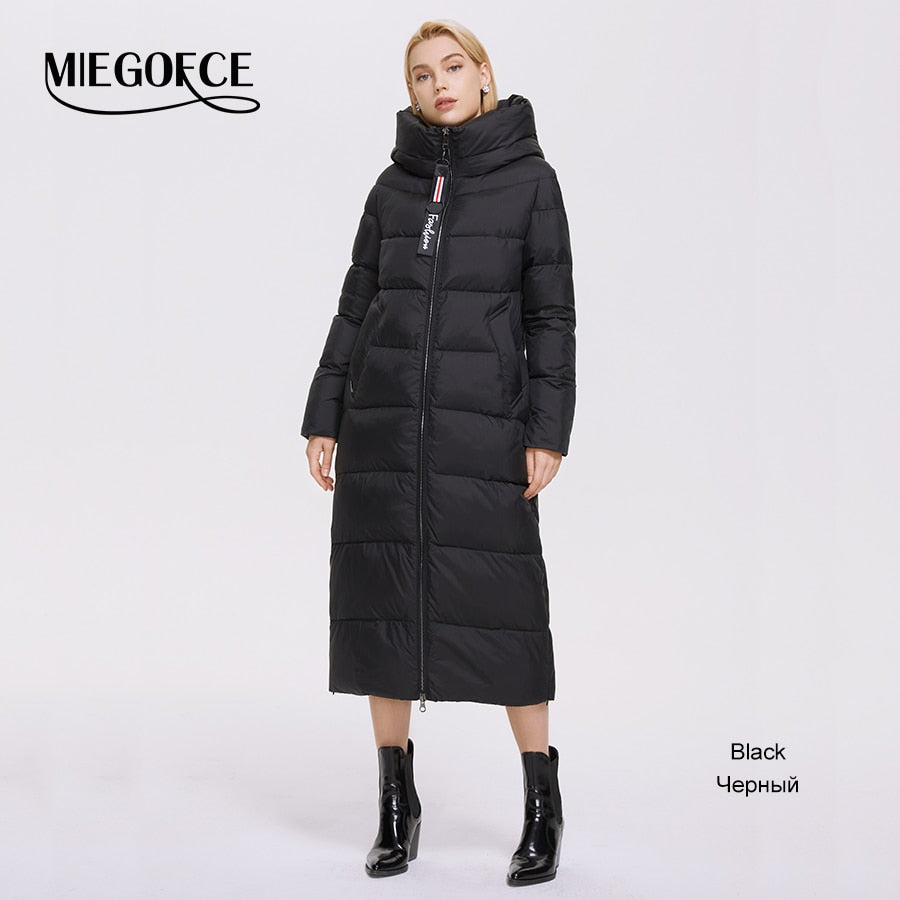 Winter Women's Outwear Parka Super Long Warm And Windproof Zipper Cotton Coat Winter Jackets The Clothing Company Sydney