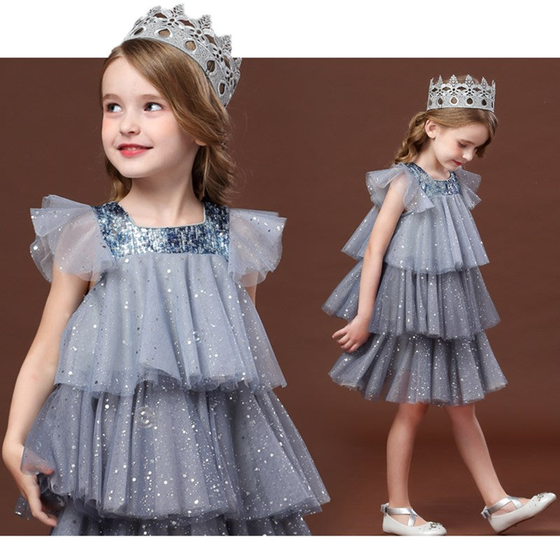 Summer Girls Casual Princess Children Beach Bathing Sleeveless Layered Birthday Party Cake Flower Tulle Costume The Clothing Company Sydney
