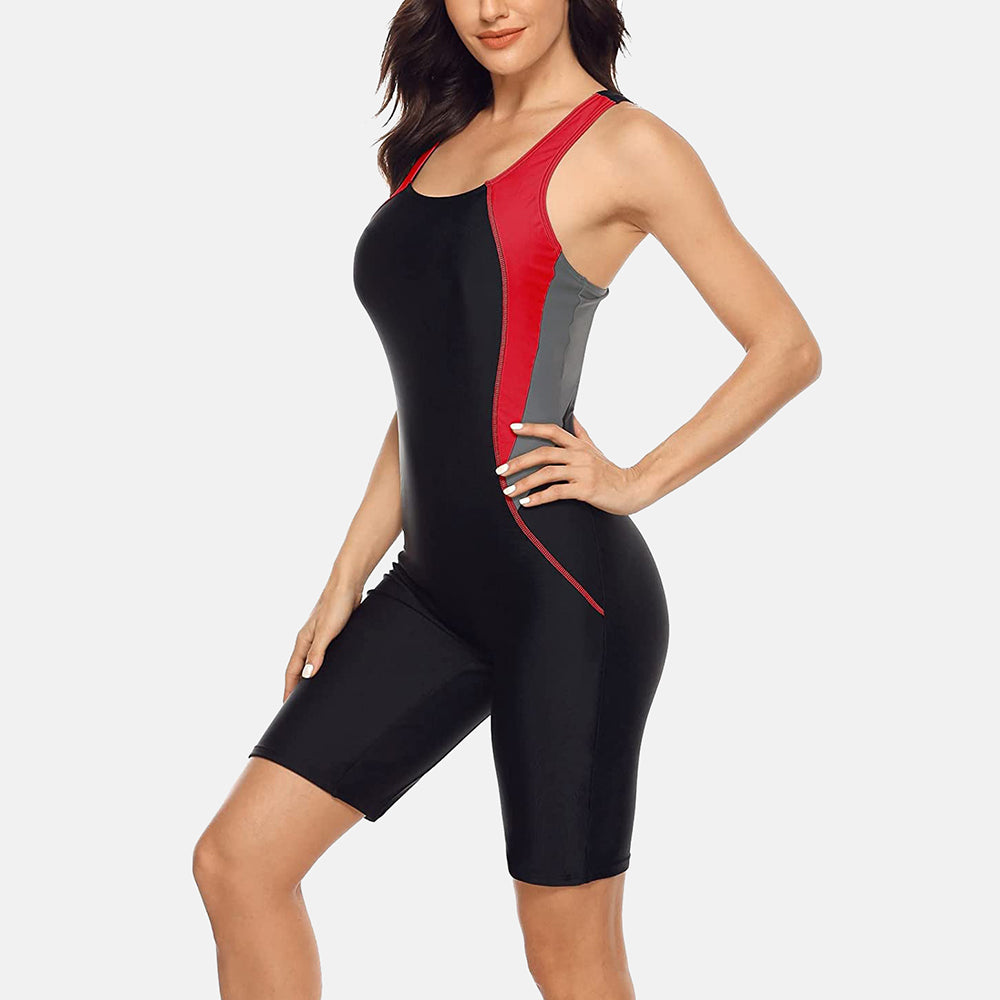 Women‘s One Piece Pro Sports Swimwear Athlete Sports Swimsuit Boyleg Beach Wear Colorblock Racerback Bathing Suits The Clothing Company Sydney