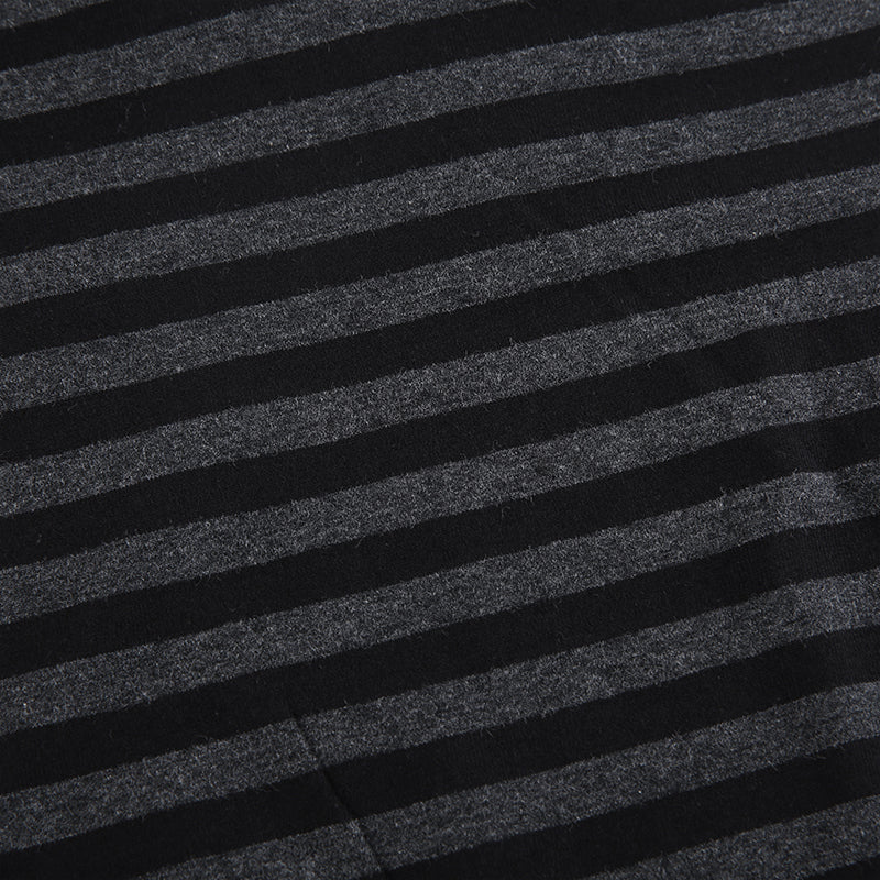 Grunge Goth Stripe Hooded Female T-shirt Zipper Y2K Crop Top Dark Academia Basic Summer Tee Outfits Vintage Top The Clothing Company Sydney