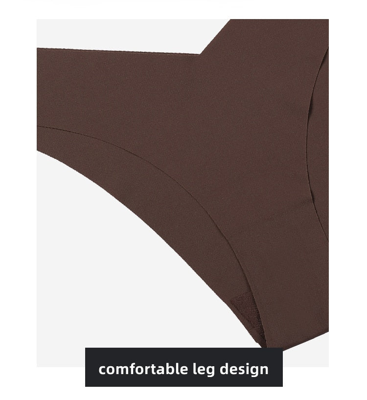 2 Pack Seamless Panties for Women Ice Silk Low Waist Underwear Fitness Sports Lingerie T-back G-string Thong Underwear The Clothing Company Sydney