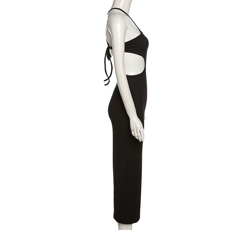 Summer Halter Maxi Dress Elegant Sexy Sleeveless Backless Club Party Cutout Bandage Dresses The Clothing Company Sydney