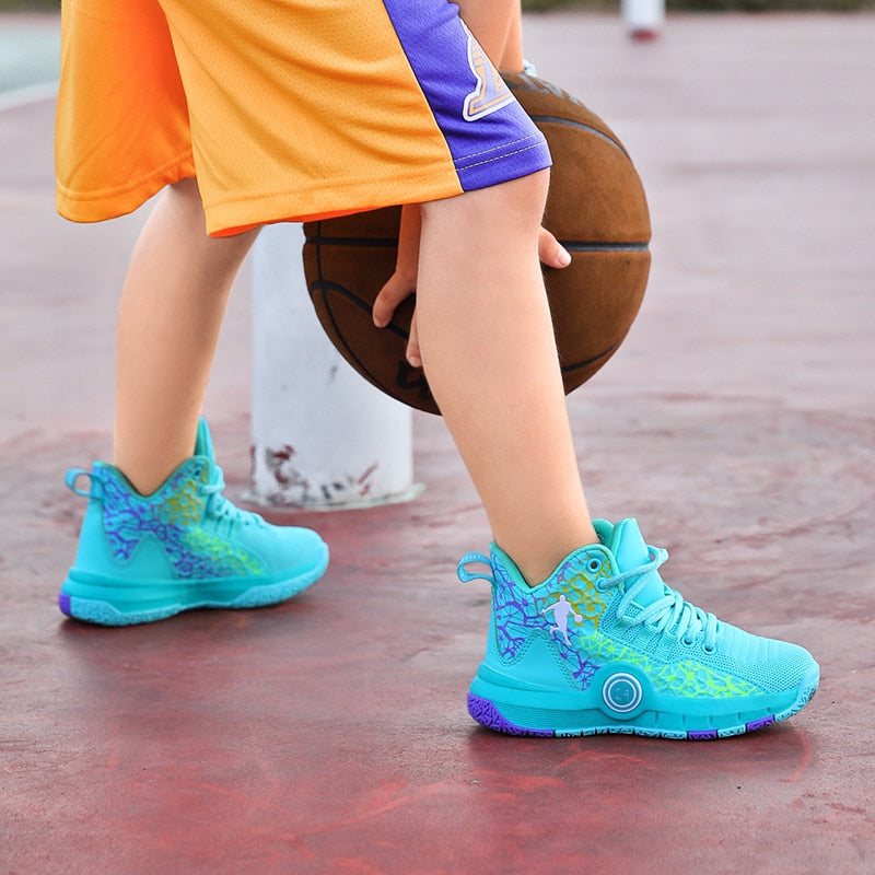 Kids Boys Basketball Shoes Kids Sneakers Non-Slip Sports Girls Basketball Training Tennis Shoes The Clothing Company Sydney