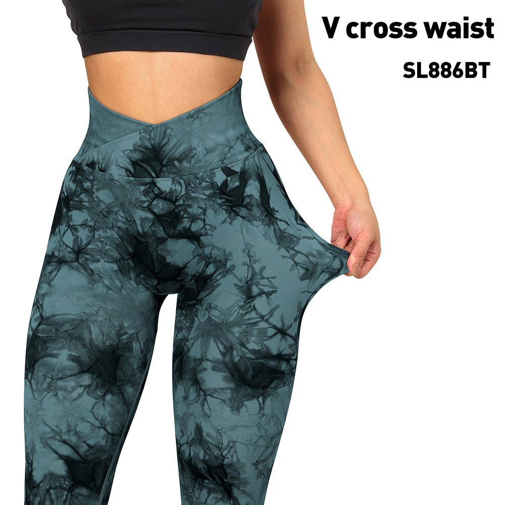 Tie Dye Fitness Legging Woman Push Up Workout Sport Leggings Scrunch Butt Outfit Gym Seamless Legging Pants The Clothing Company Sydney